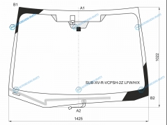 SUB-XV-R-VCPSH-2Z LFWHX Стекло лобовое с обогревом щеток + дд 2 камеры SUBARU XV 11-17SUBARU IMPREZA 45D 11-16