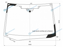 SUB-G5-R-VCPSH-2Z LFWHX Стекло лобовое с обогревом щеток + дд 2 камеры SUBARU XV 17-SUBARU IMPREZA 45D 17-