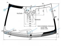 W222-VCSSSSHA LFWHWX Стекло лобовое с обогревом щеток + дд 3 камеры антенной MERCEDES-BENZ S-CLASS W222 13-17