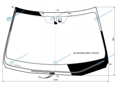 8419AGSBLAHMV LFWHX Стекло лобовое с обогревом щеток + дд антенна LEXUS NX 14-