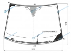 2761AGRCHIMVZ Стекло лобовое с обогревом щеток + дд камера CITROEN C5 AIRCROSS PEUGEOT 30085008 16-