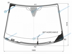 6571AGRCHIMVZ Стекло лобовое с обогревом щеток + дд камера CITROEN C5 AIRCROSS PEUGEOT 30085008 16-