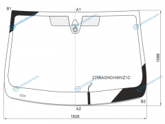 2756AGNCHIMVZ1C Стекло лобовое с обогревом щеток + дд камера CITROEN SPACETOURERPEUGEOT TRAVELLER 16-