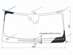 60A2AGNBLCHMV1K LFWHX Стекло лобовое с обогревом щеток + дд камера INFINITI QX80 16-17
