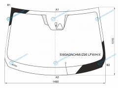 5180AGNCHMVZ95 LFWHX Стекло лобовое с обогревом щеток + дд камера MAZDA 6 45D 18-