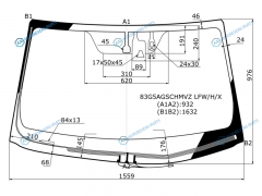 83G5AGSCHMVZ LFWHX Стекло лобовое с обогревом щеток + дд камера TOYOTA HIGHLANDER 14-16
