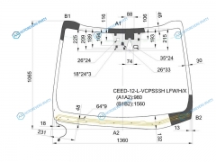 CEED-12-L-VCPSSSH LFWHX Стекло лобовое с обогревом щеток + дд +дзапотевания камера KIA CEED 5D HBKWGN 12-15