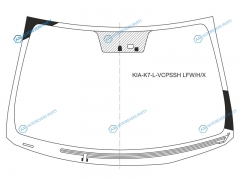 KIA-K7-L-VCPSSH LFWHX Стекло лобовое с обогревом щеток + дд +дзапотевания KIA CADENZAK7 4D 10-