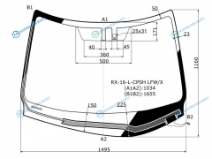 RX-16-L-CPSH LFWX Стекло лобовое с обогревом щеток + дд LEXUS RX 15-