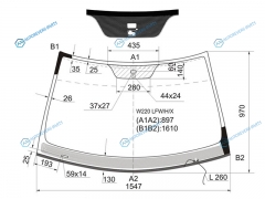 W220 LFWHX Стекло лобовое с обогревом щеток + дд MERCEDES-BENZ S-CLASS 98-03