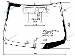 8409AGAHMZ6Z Стекло лобовое с обогревом щеток + дд TOYOTA COROLLA 13-19