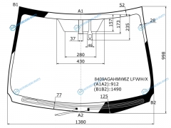 8409AGAHMW6Z LFWHX Стекло лобовое с обогревом щеток + дд TOYOTA COROLLA 13-19AURIS 5D HBK 12-18