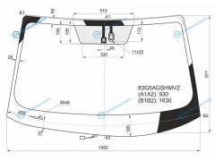 83G5AGSHMVZ Стекло лобовое с обогревом щеток + дд TOYOTA HIGHLANDER 14-19
