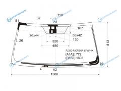 FJ200-R-CPSHA LFWHX Стекло лобовое с обогревом щеток + дд TOYOTA LAND CRUISER J200 (Правый руль) 07-15