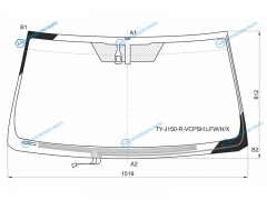TY-J150-R-VCPSH LFWHX Стекло лобовое с обогревом щеток + дд TOYOTA LAND CRUISER PRADO J150 RHD 09-17