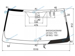 8394AGNGNHMZ1B Стекло лобовое с обогревом щеток + дд TOYOTA LAND CRUISER PRADOLEXUS GX460 09-