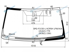 SPG-FJ150-L-VCPSH LFWHX Стекло лобовое с обогревом щеток + дд TOYOTA LAND CRUISER PRADOLEXUS GX460 09-