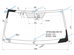 8378AGABLHMV1B Стекло лобовое с обогревом щеток + дд TOYOTA LAND CRUISERLEXUS LX570 07-15