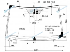 8372AGNHMVW1B Стекло лобовое с обогревом щеток + дд TOYOTA RAV4 CA3 05-12
