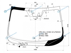 CRV-16-L-VCSH-1Z LFWHX Стекло лобовое с обогревом щеток + камера дд HONDA CR-V 16-