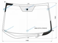 RM4-R-PH LFWHX Стекло лобовое с обогревом щеток HONDA CR-V RM1RM4 12-17