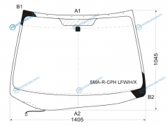 SMA-R-CPH LFWHX Стекло лобовое с обогревом щеток HONDA STREAM 06-14