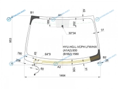HYU-HG-L-VCPH LFWHX Стекло лобовое с обогревом щеток HYUNDAI AZERAGRANDEUR 11-