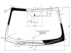 SPG-I40-L-VCP LFWHX Стекло лобовое с обогревом щеток HYUNDAI i40 (Российская сборка) 45D 11-