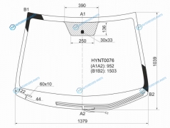 HYNT0076 Стекло лобовое с обогревом щеток HYUNDAI SOLARISKIA RIO 45D 10-17
