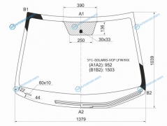 SPG-SOLARIS-VCP LFWHX Стекло лобовое с обогревом щеток HYUNDAI SOLARISKIA RIO 45D 10-17