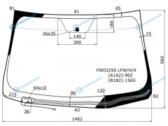 FW03250 LFWHX Стекло лобовое с обогревом щеток HYUNDAI SONATA YF 10-14