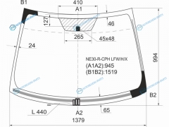 NE30-R-CPH LFWHX Стекло лобовое с обогревом щеток TOYOTA AURISBLADE 35D HBK 06-11