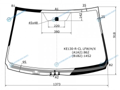 KE130-R-CL LFWHX Стекло лобовое с обогревом щеток TOYOTA COROLLA AXIO 4DFIELDER 5D WGN E14 06-12