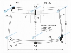NA10-R-CPH LFWHX Стекло лобовое с обогревом щеток TOYOTA MARK X ZIO 5D WGN 07-13