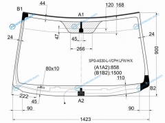 SPG-AS30-L-VCPH LFWHX Стекло лобовое с обогревом щеток TOYOTA RAV4 CA3 05-12