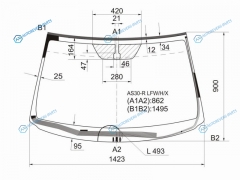 AS30-R LFWHX Стекло лобовое с обогревом щеток TOYOTA RAV4 CA3 RHD 05-12