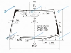 GGV10-1 LFWHX Стекло лобовое с обогревом щеток TOYOTA VENZA (PANORAMIC ROOF) 08-17