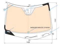 8416AGNCHIMVZ1E LFWWX Стекло лобовое с полным обогревом + дд камера LEXUS RX 16-