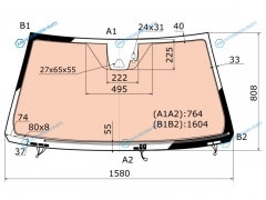 FJ200-L-VCPSSW LFWWX Стекло лобовое с полным обогревом + дд камера TOYOTA LAND CRUISERLEXUS LX570 15-