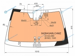 8428AGABLCHMZ Стекло лобовое с полным обогревом + дд +камера TOYOTA CAMRY XV70 17-