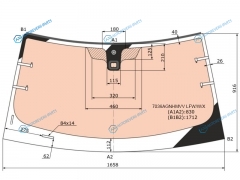 7036AGNHMVV LFWWX Стекло лобовое с полным обогревом + дд LR RANGE ROVER SPORT (универсальный VIN) 10-13