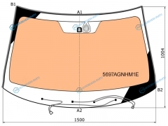 5697AGNHM1E Стекло лобовое с полным обогревом + дд MITSUBISHI OUTLANDER 15-20