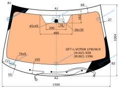 GF7-L-VCPSW LFWWX Стекло лобовое с полным обогревом + дд MITSUBISHI OUTLANDER 15-20
