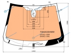 7304AGSHMW Стекло лобовое с полным обогревом + дд RENAULT KAPTUR 5D 16-20