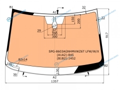 SPG- 8603AGNHMVWZ6T LFWWX Стекло лобовое с полным обогревом + дд VOLKSWAGEN POLO V 15-