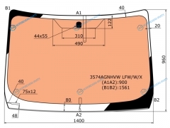 3574AGNHVW LFWWX Стекло лобовое с полным обогревом FORD KUGA 08-12