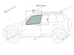NIVA-01 FDLH Стекло переднее левое опускное CHEVROLET NIVA 02-