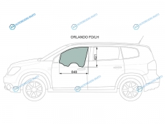 ORLANDO FDLH Стекло переднее левое опускное CHEVROLET 11-15