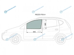 REZZO FDLH Стекло переднее левое опускное CHEVROLET 5D 02-08CHEVROLET TACUMA 02-08