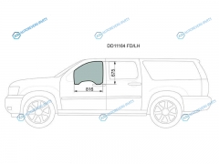 DD11164 FDLH Стекло переднее левое опускное CHEVROLET TAHOE 06-14CHEVROLET SUBURBAN 07-13